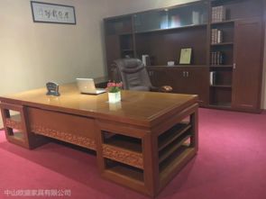 【寧夏辦公家具桌椅班臺木皮中式現代簡約金檀木色配套廠家直銷】-